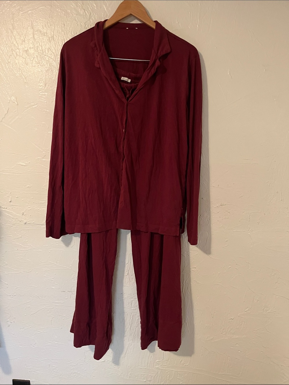 Classic Burgundy Two-Piece Women's Pajama Set